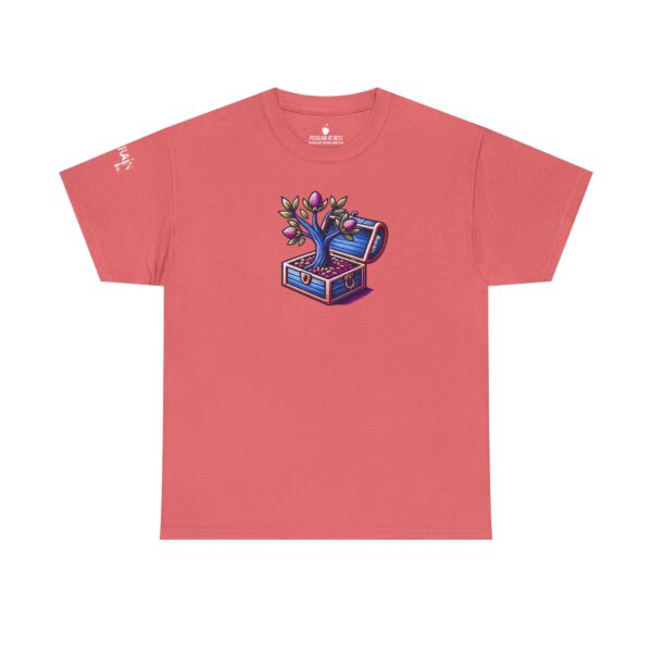 Vibrant Treasure Tree Tee, Unisex Cotton T-Shirt for Nature Lovers, Eco-Friendly Gift, Adventure Apparel, Unique Graphic Shirt - Image 6