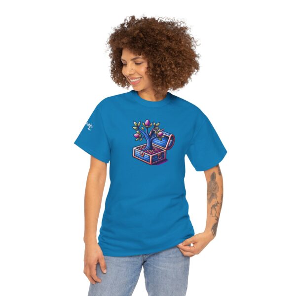 Vibrant Treasure Tree Tee, Unisex Cotton T-Shirt for Nature Lovers, Eco-Friendly Gift, Adventure Apparel, Unique Graphic Shirt