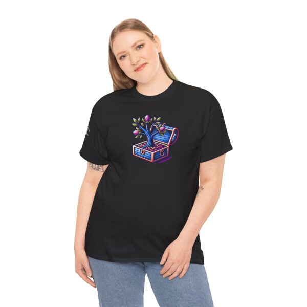 Vibrant Treasure Tree Tee, Unisex Cotton T-Shirt for Nature Lovers, Eco-Friendly Gift, Adventure Apparel, Unique Graphic Shirt - Image 15