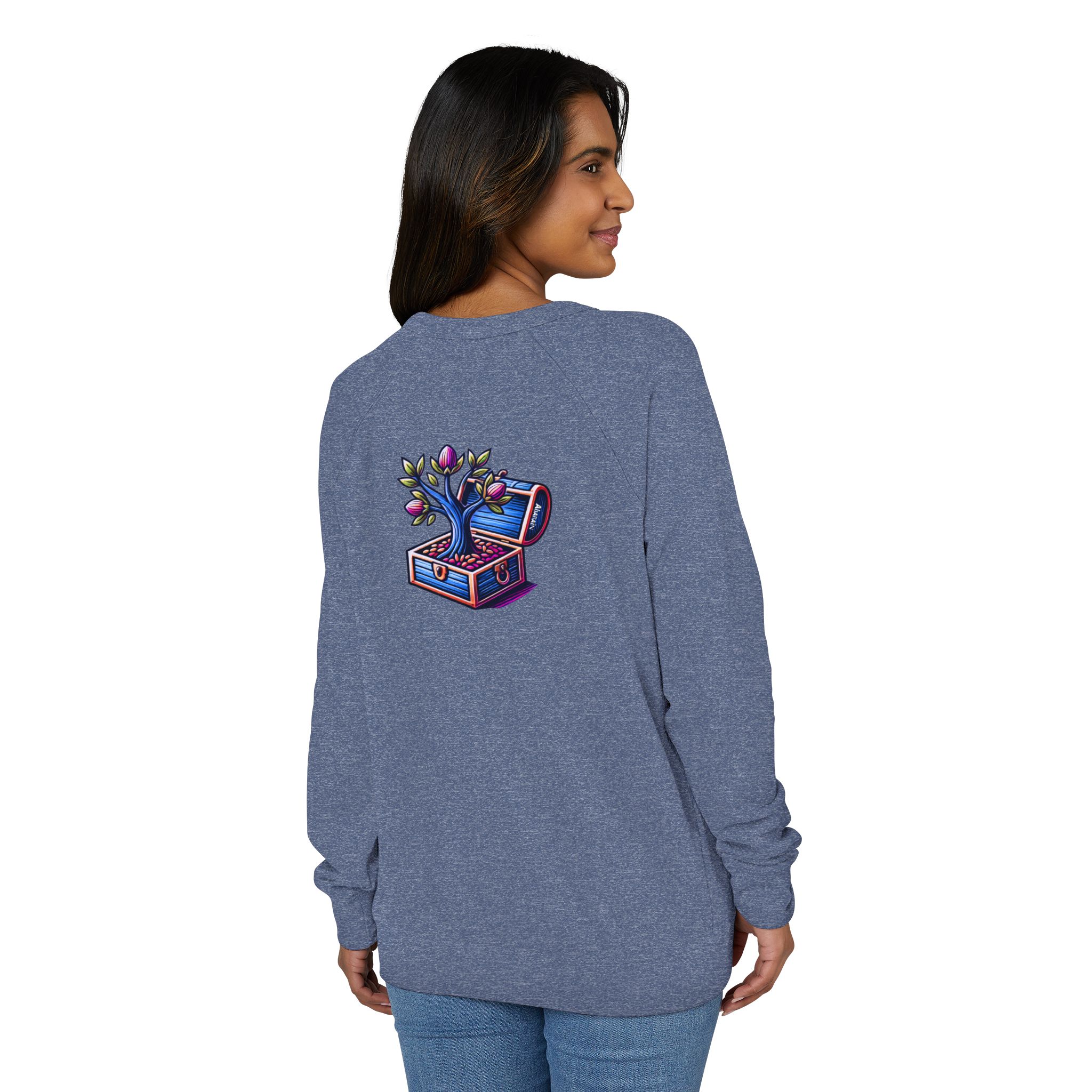 Unisex French Terry Raglan Crewneck - Image 16